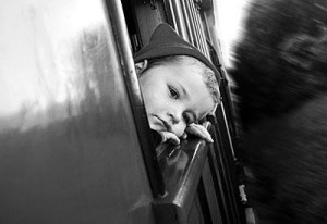 child in train images