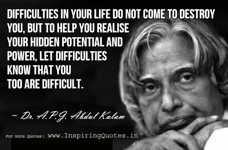 Abdul Kalam Quotes on Life with wallpapers images photos pictures