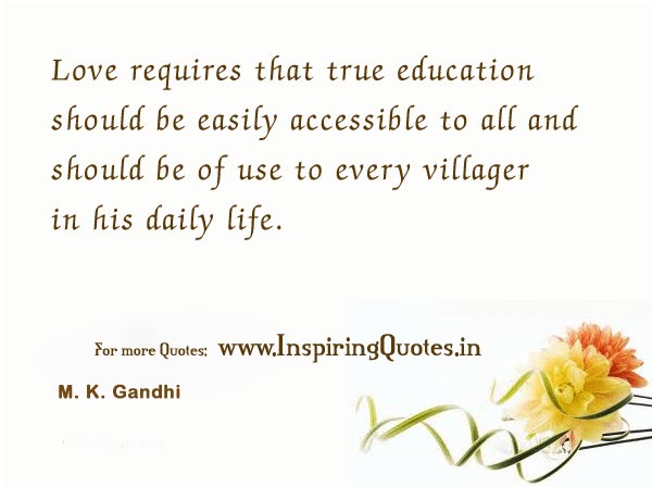 Mahatma Gandhi Education Quotes Thoughts Suvichar Wallpapers Images