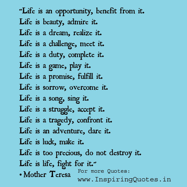 Mother Teresa  Live Quotes Images