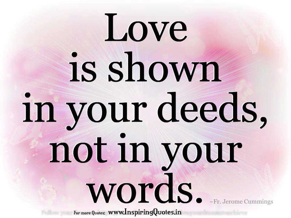 Love Quotes- Love is shown in your words