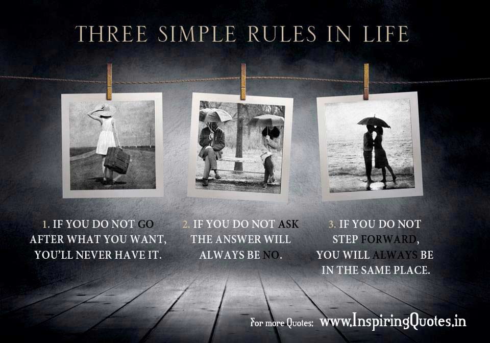 Rules for Good and Happy Life Three Simple Rules Motivational and Inspirational Thoughts