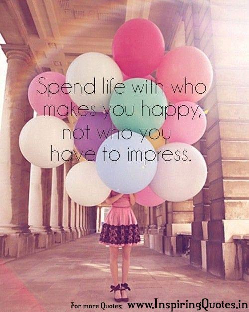 Spend Happy Life Quote Images Wallpapers Photos