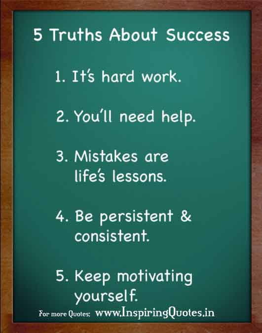 5 Truth about Success in Life - Motivational Life Quotes