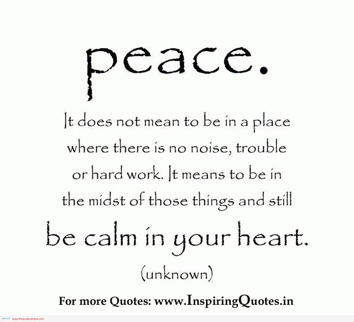 Thoughts on Peace, Quotes, Sayings Images Wallpapers Photos Picture on Peace
