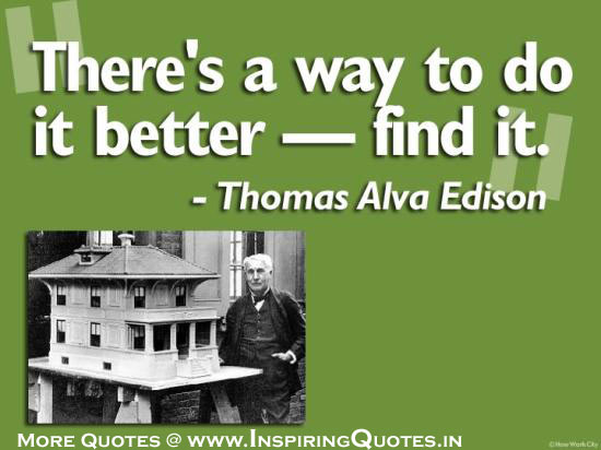 Thomas Edison Success Quotes Pictures, Edison Famous Thoughts, Sayings Images, Wallpapers, Photos